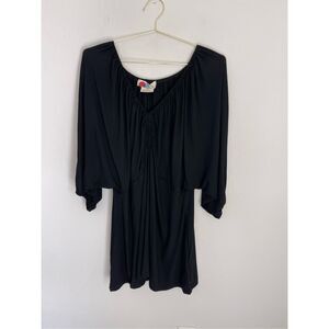 FREE PEOPLE FP BEACH Black Relaxed Fit Mini Dress Size Small